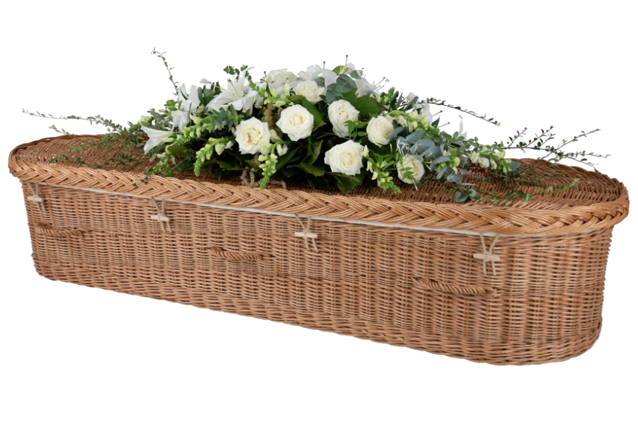 Curved End Willow Coffin