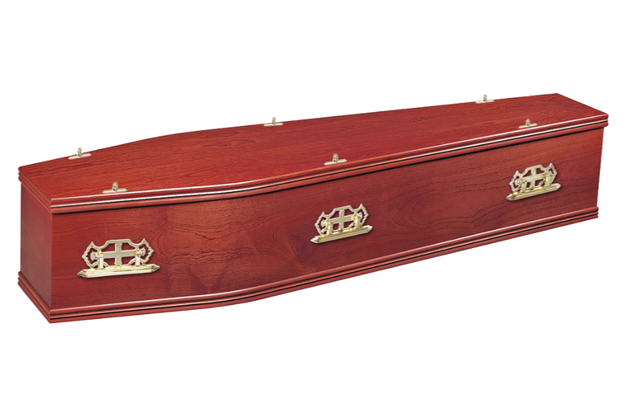 Traditional Square End Sapele wood Coffin